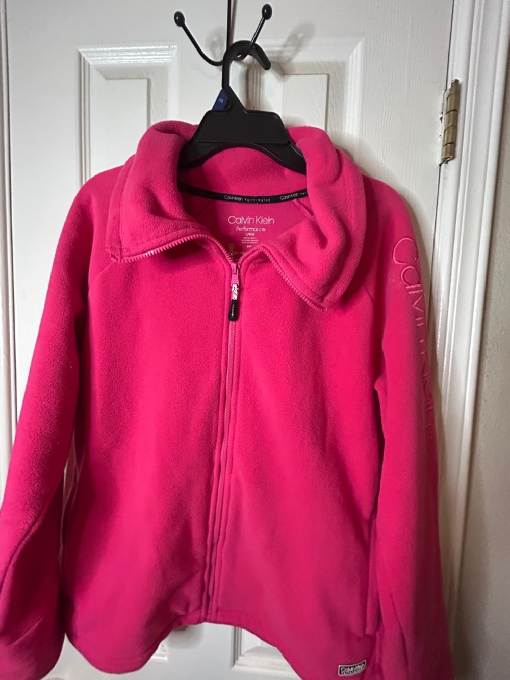 Calvin Klein Performance Hot Pink Fleece Zip Jacket